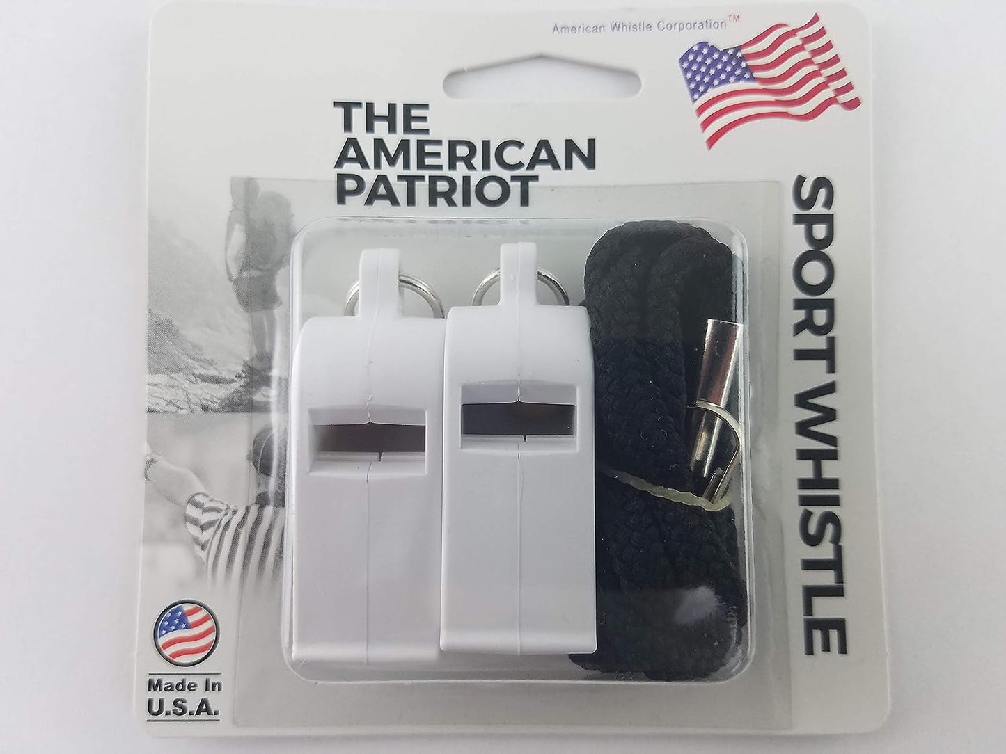 Safety Whistle 2 Pack USA Made - Emergency Patriot Pea Whistle Set — view 4