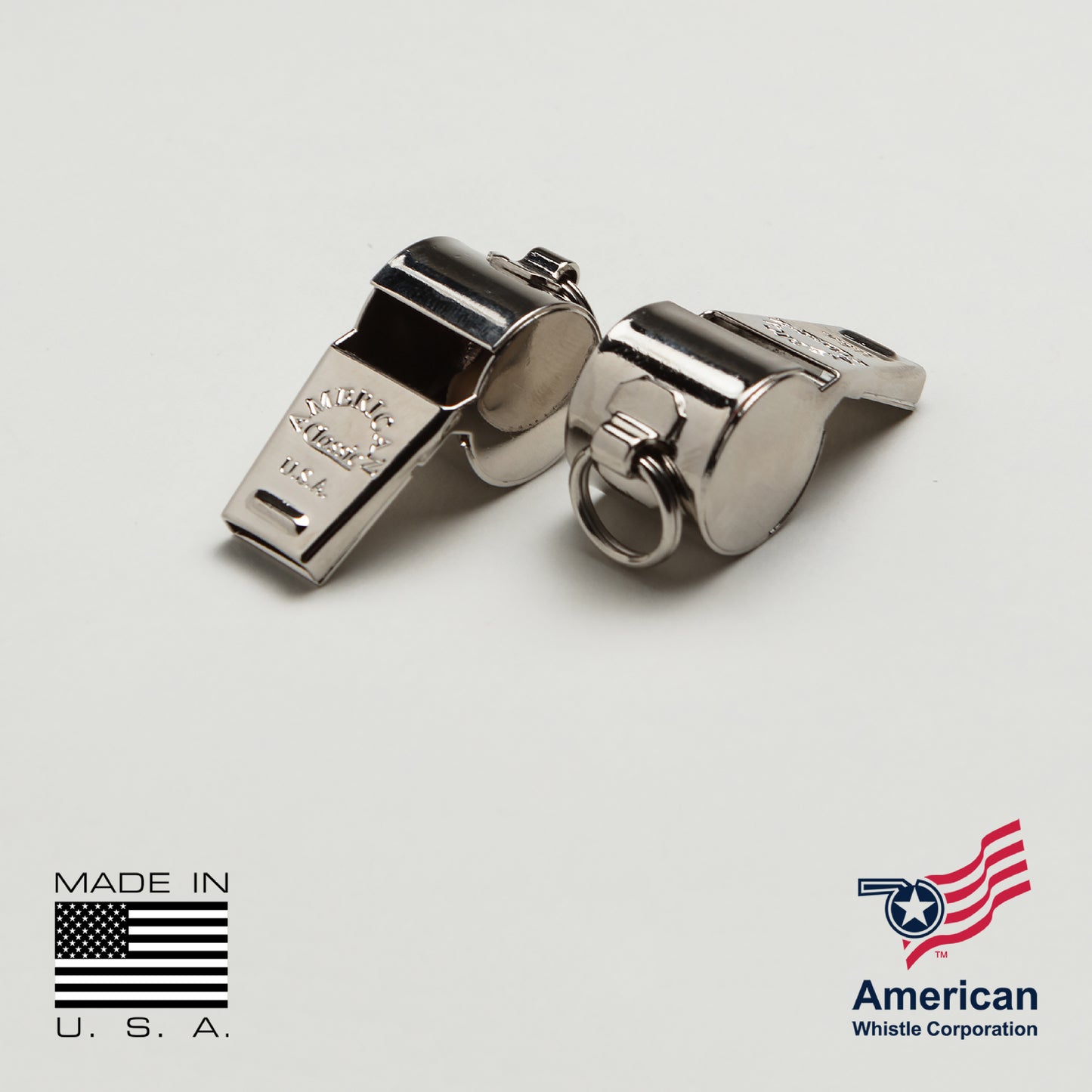 American Classic Brass Whistles — Professional 32-Pack Bulk — 126dB Safety Whistles — Buy American Act Compliant — Made in USA