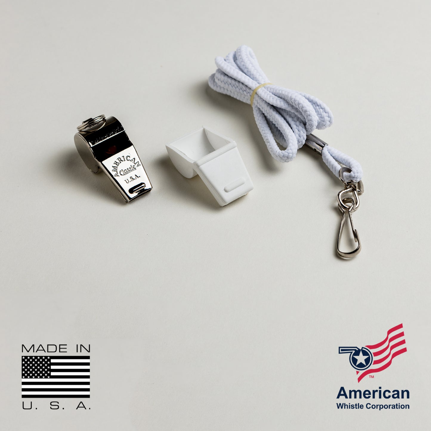 American Classic Brass Whistles — Professional 32-Pack Bulk — 126dB Safety Whistles — Buy American Act Compliant — Made in USA