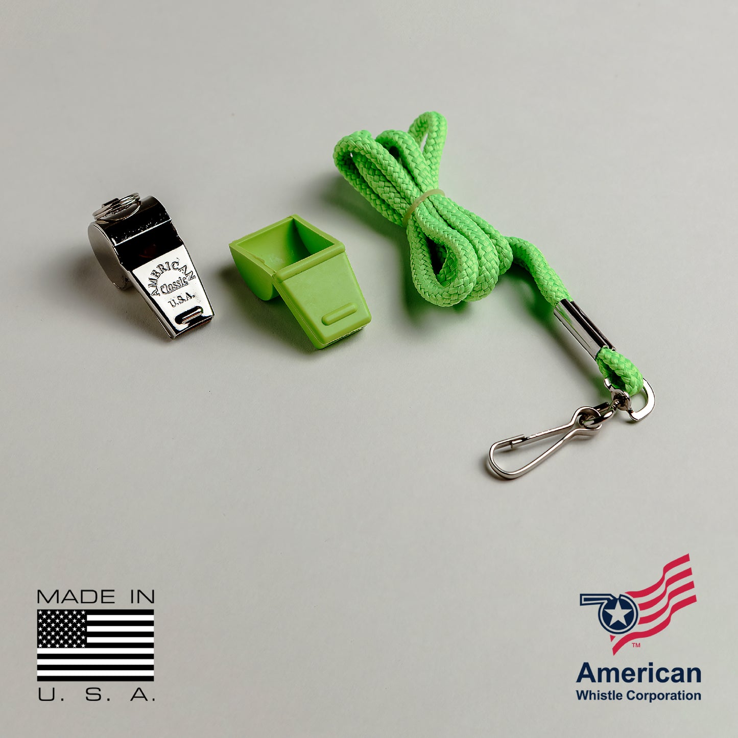 American Classic Brass Whistles — Professional 32-Pack Bulk — 126dB Safety Whistles — Buy American Act Compliant — Made in USA