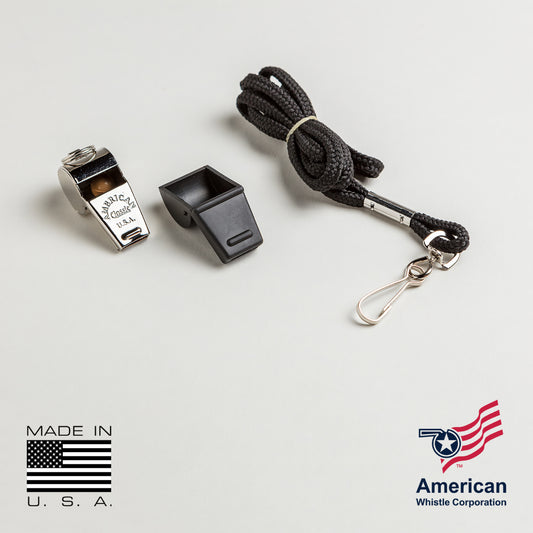 American Classic Brass Whistles — Professional 32-Pack Bulk — 126dB Safety Whistles — Buy American Act Compliant — Made in USA