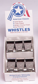 American Whistle Classic 126 dB Brass Coach Whistles 12-Pack — Professional Grade Safety Training — Made in USA Bulk