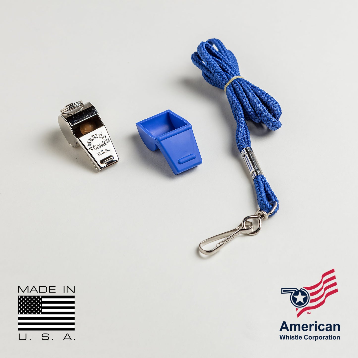 American Whistle Classic 126 dB Brass Safety Whistle — Professional Grade Law Enforcement Coach — Buy American Act Compliant Made in USA
