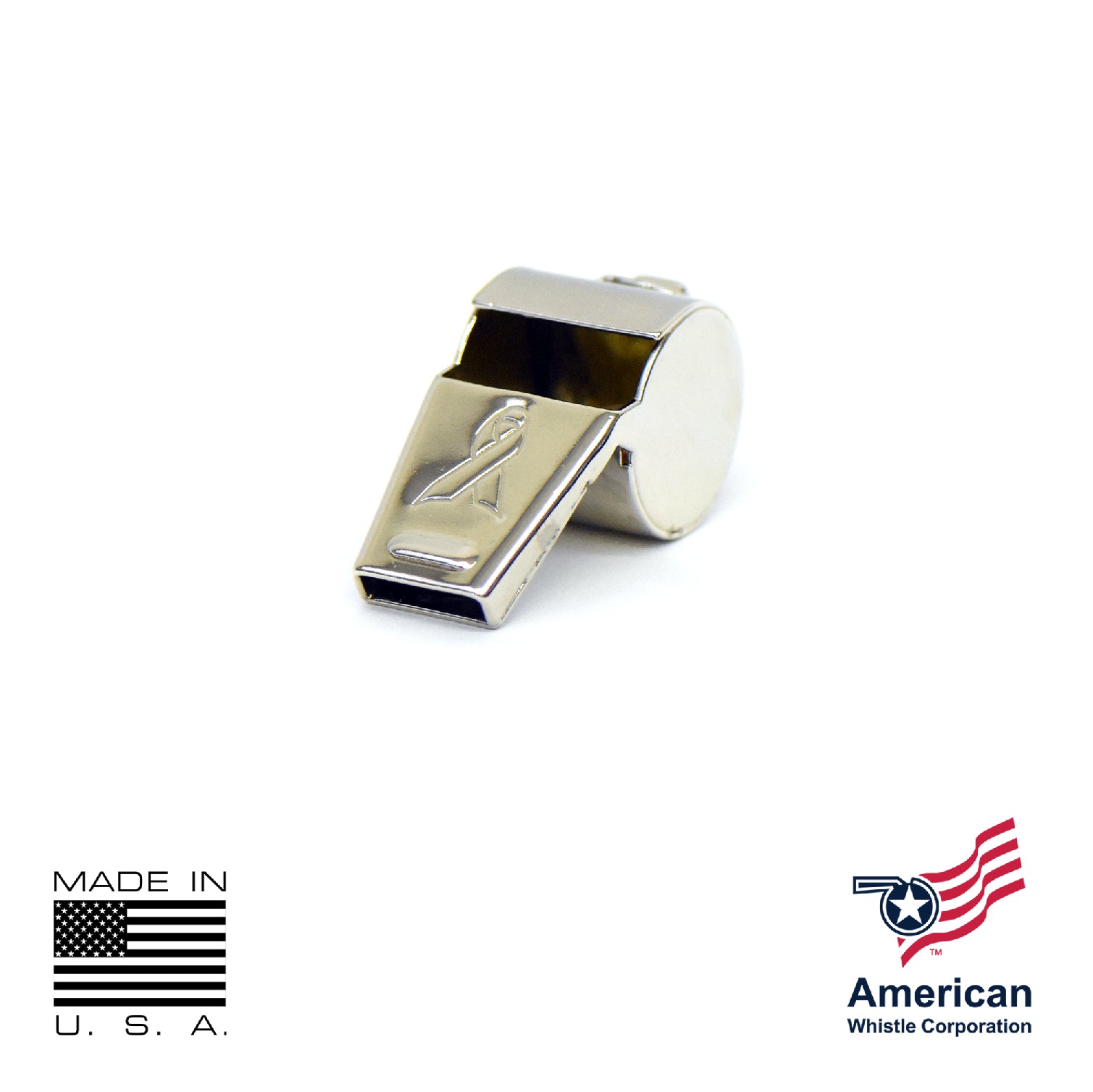 Pink Safety Whistle 3 Pack USA Made - Brass 126dB Breast Cancer Awareness — view 4