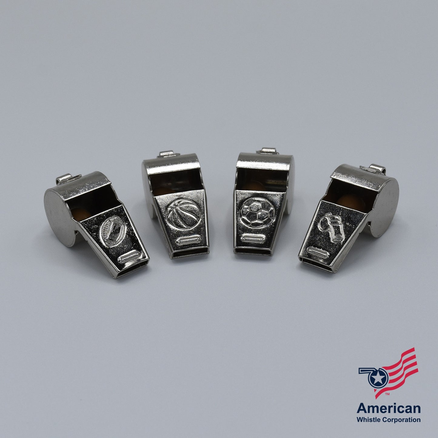 Custom Brass Sports Whistles USA Made - Professional Training Equipment
