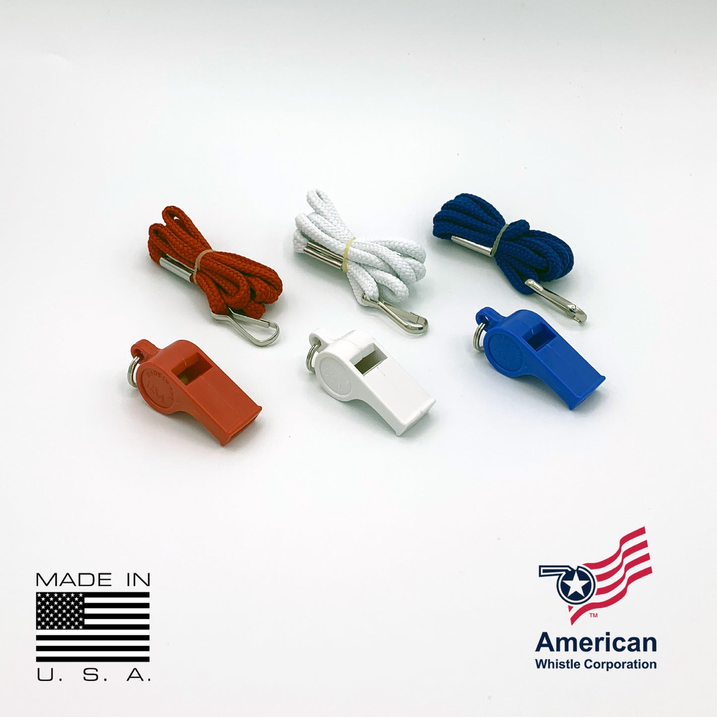 Patriot Whistle Pack USA Made - Red White Blue Safety Whistles — view 2