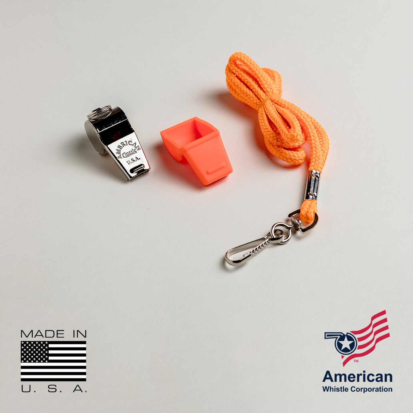 Brass Safety Whistle USA Made - 120dB Loud Professional Coach Whistle — view 9