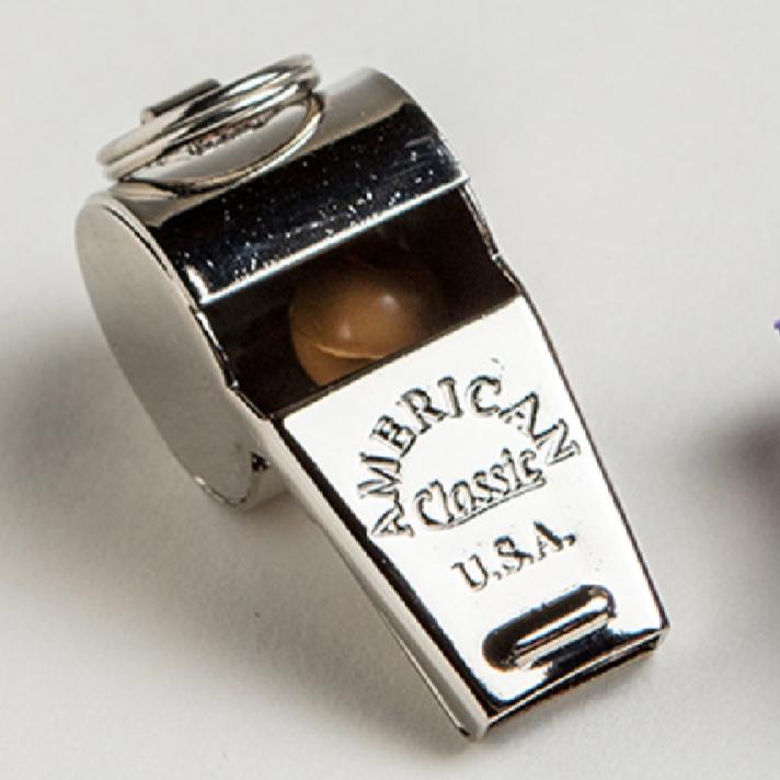 Brass Safety Whistle USA Made - 120dB Loud Professional Coach Whistle — view 15